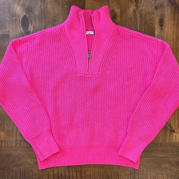 Faherty Women’s Mariner 1/4 Zip Cotton/Wool Blend Sweater Size Small - Picture 4 of 7